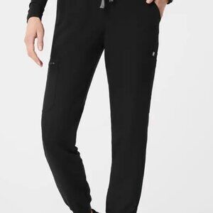 Figs Black Medium High Waisted Jogger Scrub Pant